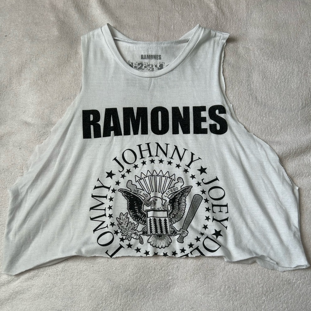 Vintage Ramones cropped muscle tee